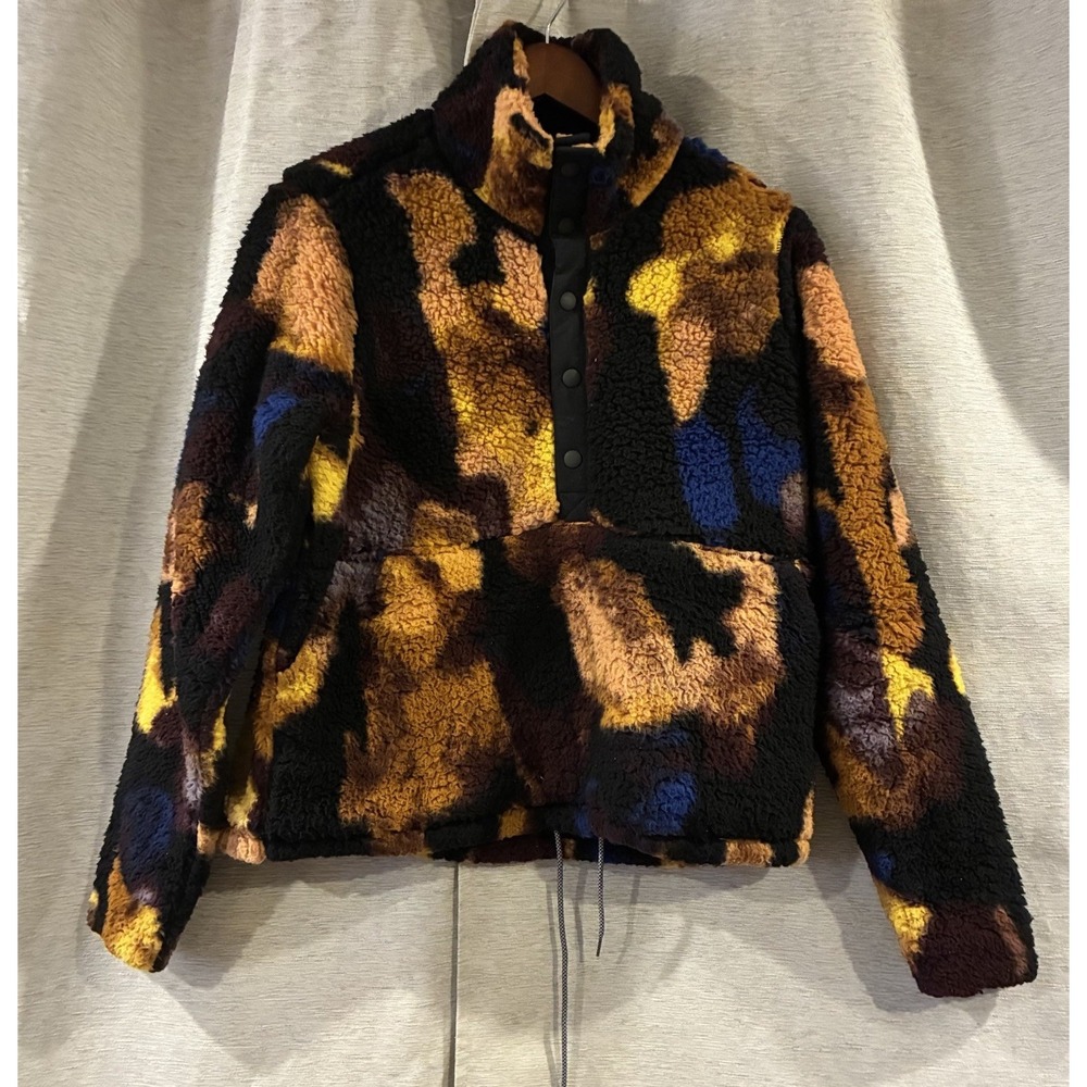 prAna Polar Escape Snap Up Fleece Womens Medium Outdoor Jacket Multi Color